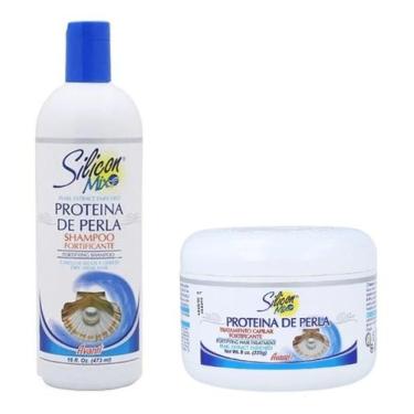 Imagem de Kit Silicon Mix Shampoo Proteina De Perla 473ml E Máscara Silicon Mix