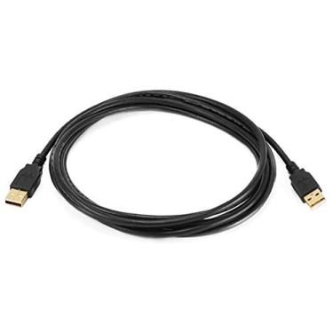 Imagem de Monoprice Cabo USB 2.0 – 91 cm – Preto | USB tipo A macho para USB tipo A, 28/24 AWG, banhado a ouro para compartimentos de disco rígido de transferência de dados, impressoras, modems