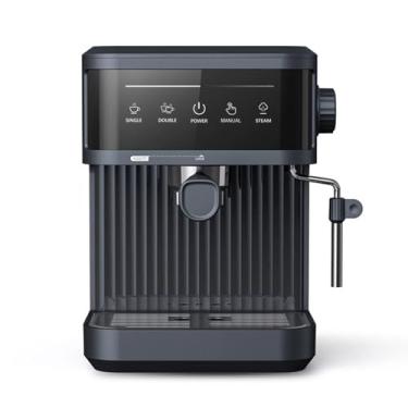 Imagem de Máquina de café expresso profissional, máquinas semiautomáticas de café expresso/latte/cappuccino de 850 W com espumador de leite, para barista em casa, escritório, A