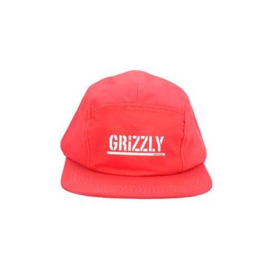Imagem de Boné Grizzly Aba Reta Stamp Camper Hat Vermelho