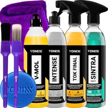 Imagem de Kit Lavagem Automotiva Completa Vonixx Cera Carnauba Tok Final V-mol Revitalizador de Plasticos intense Sintra fast