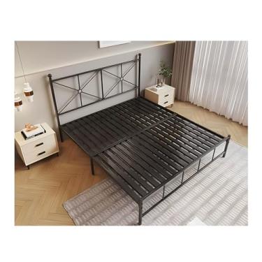 Imagem de Estrutura De Cama Queen Para Quarto, Estrutura De Cama King Size Com Espaço De Armazenamento Sob A Cama, Estrutura De Cama Plataforma Queen Size Para Hotel (Color : Black, Size : 47x78in)