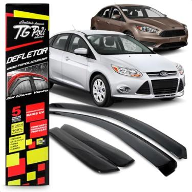 Imagem de Calha Chuva Defletor Slim Focus Hatch Sedan 4 Portas 2014 2015 2016 2017 2018 2019 Fumê