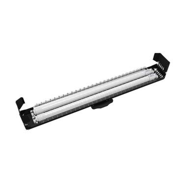 Imagem de Luminária Taschibra Lumifacil Pequena 2x T8 Led Preta Bivolt 6500k Luz Fria