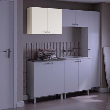 Imagem de Armário Multiuso para Lavanderia Duo 2 Portas Branco