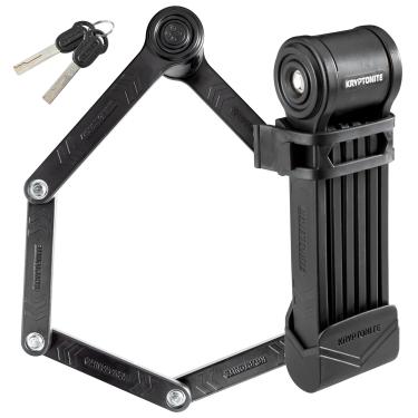 Imagem de Kryptonite Cadeado de bicicleta dobrável Keeper 585, compacto, leve, de alta segurança, antifurto, dobrável, com 2 chaves e suporte para bicicletas eletrônicas, scooter, mountain bikes, 85 cm