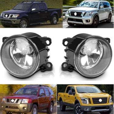 Imagem de Prefer Warehouse Par de faróis de neblina dianteiros RH LH compatível com Nissan Frontier 2005-2015 e Pathfinder 2005-2018 e Sentra 2007-2012 e Xterra 2005-2013 substitui 26150EB500 26150VD300