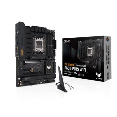 Imagem de ASUS Placa mãe TUF GAMING B650-PLUS WIFI AMD B650 AM5 Ryzen™ Desktop 9000 8000 e 7000 ATX, 14 estágios de energia, PCIe® 5.0 M.2, memória DDR5, WiFi 6 e Ethernet de 2,5 GB, suporte USB4® Aura Sync