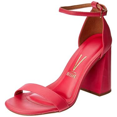Imagem de Sandália Vizzano Salto Grosso Feminino, Rosa, 37