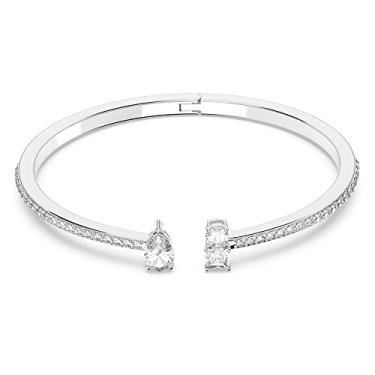 Imagem de SWAROVSKI Coleção de pulseiras femininas atraentes, acabamento em ródio, cristais transparentes, Small, Cristal, Zircônia cúbica,