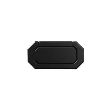 Imagem de Moderno chiqueiro escondido fivela gaveta armário alça invisível armários de cozinha porta puxar gavetas de ouro botões ferragem de móveis, 40002, preto 64mm