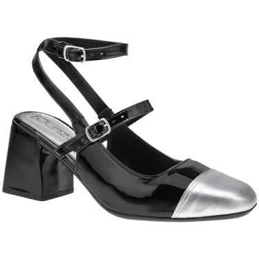 Imagem de Sapato Feminino Mule Salto Bloco Grosso Bico Quadrado (Preto, BR, Adulto, Numérico, 37)