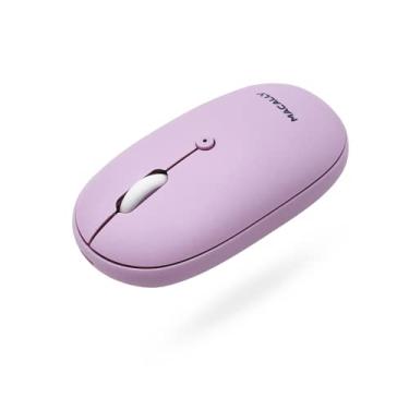 Imagem de Macally Mouse Bluetooth roxo | Mouse sem fio - confortável e silencioso, desfrute de uma conexão forte para laptop, Mac, iPad