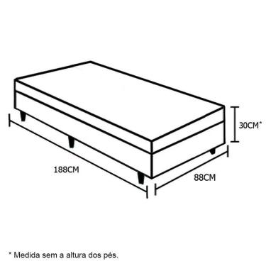 Imagem de Base Box Baú Para Colchão Solteiro Thor Umaflex 188cm x 88cm
