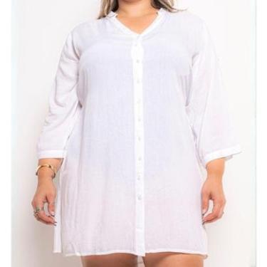 Imagem de Saída de praia plus size camisão chamise-Feminino