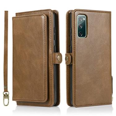 Imagem de Capa de telefone de luxo tipo carteira para A21S A51 A71 Capa para Samsung Galaxy S21 S20 FE S10 S9 S8 Note 20 Ultra Plus A52 A72 A42 A32 A41 A31 A50, marrom, para Galaxy A71 4G