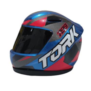 Imagem de Capacete cofre tork edition mini brilhante - Pro Tork, Azul/Vermelho