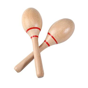 Imagem de Maracas, agitadores profissionais de rumba de madeira, chocalhos, chocalhos de mão, instrumento musical latino com ritmo de salsa transparente para adultos, crianças, festas, jogos, conjunto de 2