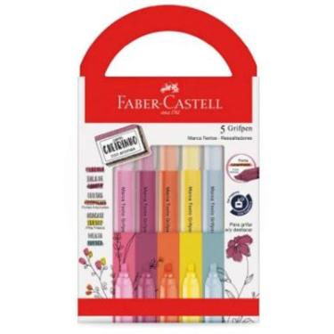 Imagem de Marca-Texto Grifpen com Aroma Revigora e Energiza 5 Cores Faber - Castell