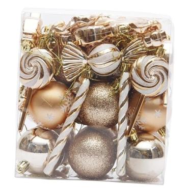 Imagem de Generic 36x Conjunto de enfeites de árvore de Natal Decorações de Natal, Bolas de Natal de doces para guirlanda de porta da frente, feriado, suprimentos para, Champanhe