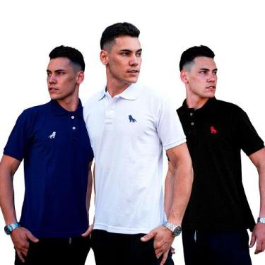 Imagem de 3 Camisas Polo As Melhores Camisetas É Aqui Na Estilo Rei, Azulmarinho