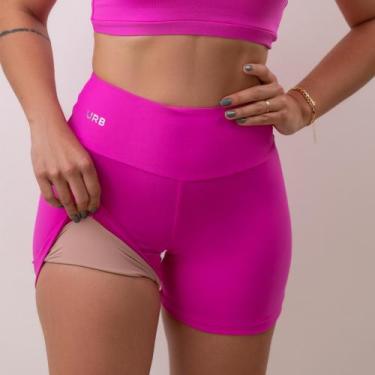 Imagem de Bermuda short feminina academia fitness esportiva com forro - urbativa
