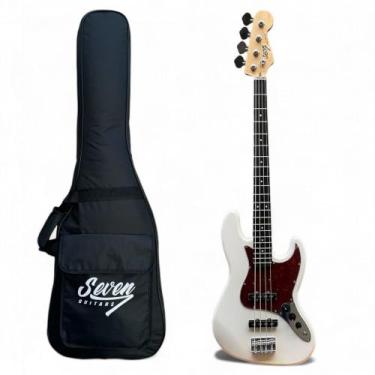 Imagem de Contrabaixo J.bass Seven Sjb-47 Wh Branco 4c Com Bag - Seven Guitars