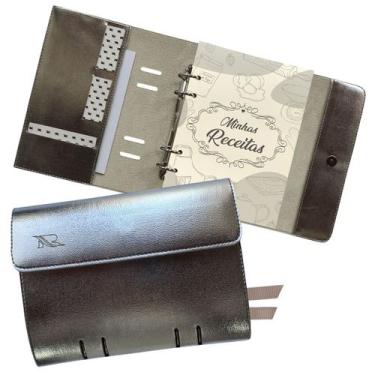 Imagem de Agenda Minhas Receitas 165-R Raffai Couros, Prata