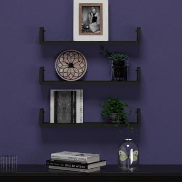 Imagem de Kit 3 prateleira em U Porta Revista Organizador decorativo Hall Entrad
