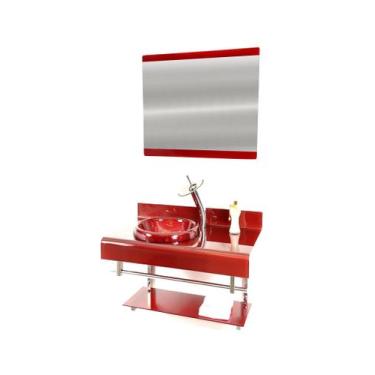 Imagem de Gabinete Vidro Banheiro Estilo Choppin Full Inox Cores - Cubas e Gabin