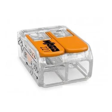 Imagem de Kit 12 Conector 221 Wago 2 Polos 4mm 32a Profissional
