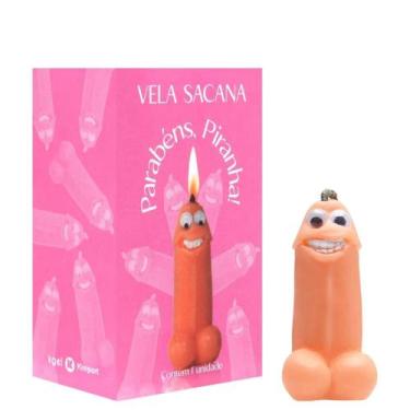Imagem de Vela Sacana Parabéns Piranha Pênis Kgel