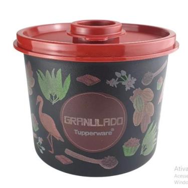 Imagem de Tupper Redondinha Granulado 350g Floral - tupperware
