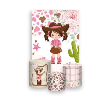 Imagem de Painel De Festa Vertical 1,50 x 2,20 + Trio De Capas Cilindro - Countr