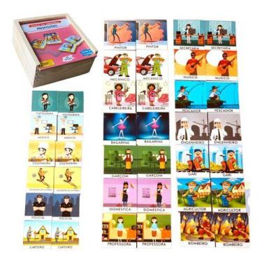 Imagem de Brinquedos Educativo Jogo Da Memória De Profissões 40 Peças - sonho de