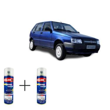 Imagem de Spray automotivo azul santiago fiat + verniz spray 300ml - Sherwin Wil