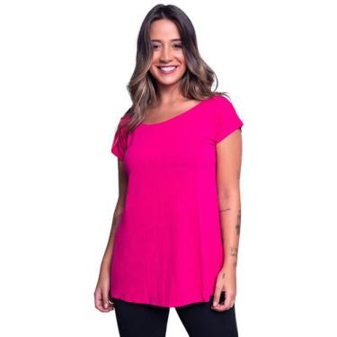 Imagem de Blusa Fitness Sobre Legging Dry Fit Manga Curta - WLS Modas, Pink, GG,