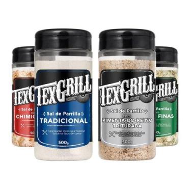 Imagem de Kit de Tempero com 4 unidades de Sal de Parilla para Carnes e Churrasc