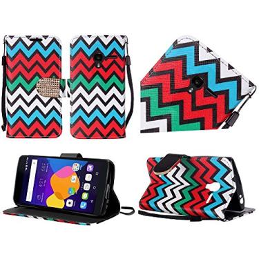 Imagem de Capa de transporte sem fio HR para Alcatel OneTouch Elevate Pixi 3 4.5 - Embalagem de varejo - Chevron colorido