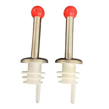 Imagem de Kit 2 Bico Dosador Inox E Pvc Rolha Para Garrafas  - Ke Home