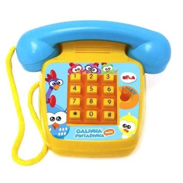 Imagem de Brinquedo da Galinha Pintadinha Telefone Infantil Foninho com Música d