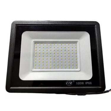 Imagem de Refletor Led 100w Prova Dágua Ip66 Holofote Branco Quente - Lt Leds