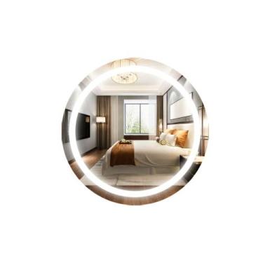 Imagem de Espelho Grande Redondo 100x100cm Jateado Com Led - Group Royalle, BRAN