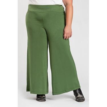Imagem de Calça Feminina Plus Size Pantalona Moletinho de Viscose c/ Elastano - 