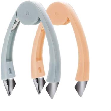 Imagem de 2 unidades de removedor de haste descascador de morango, tomate abacaxi, descaroçador, utensílio de cozinha para descaroçadores de frutas e vegetais, ferramentas de frutas e vegetais