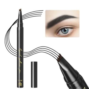 Imagem de GL-Turelifes Lápis de sobrancelha, caneta de microblading, caneta de sobrancelha líquida, micro 4 pontas, lápis de sobrancelha, longa duração, à prova d'água e à prova de manchas maquiagem natural