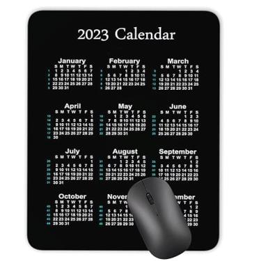 Imagem de Tapete de rato com calendário 2023, tapete de rato de borracha natural versão vertical de calendário 2023, tapete de rato para jogos criativo de qualidade retangular tapete de rato de mesa