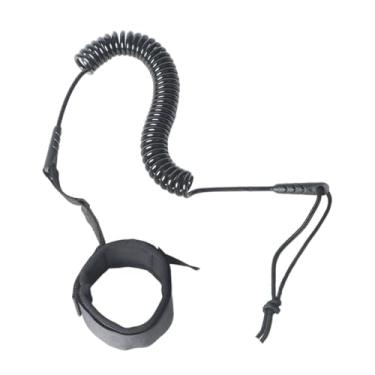 Imagem de Tachiuwa Suprimentos para cordas de prancha de surfe enroladas Cordas para pranchas de surfe Corda de remo para longboards Prancha curta, Preto