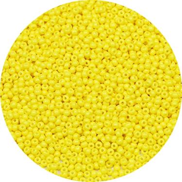 Imagem de Bala&Fillic Contas de sementes redondas de 2 mm 9500 peças/100 gramas em saco 12/0 amarelo claro pequenas contas de sementes artesanais para fazer joias, brincos, pulseiras, colar (amarelo claro)