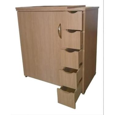 Imagem de Gabinete Luxo 5 Gavetas P/Maquina De Costura Doméstica Avela - Megamak